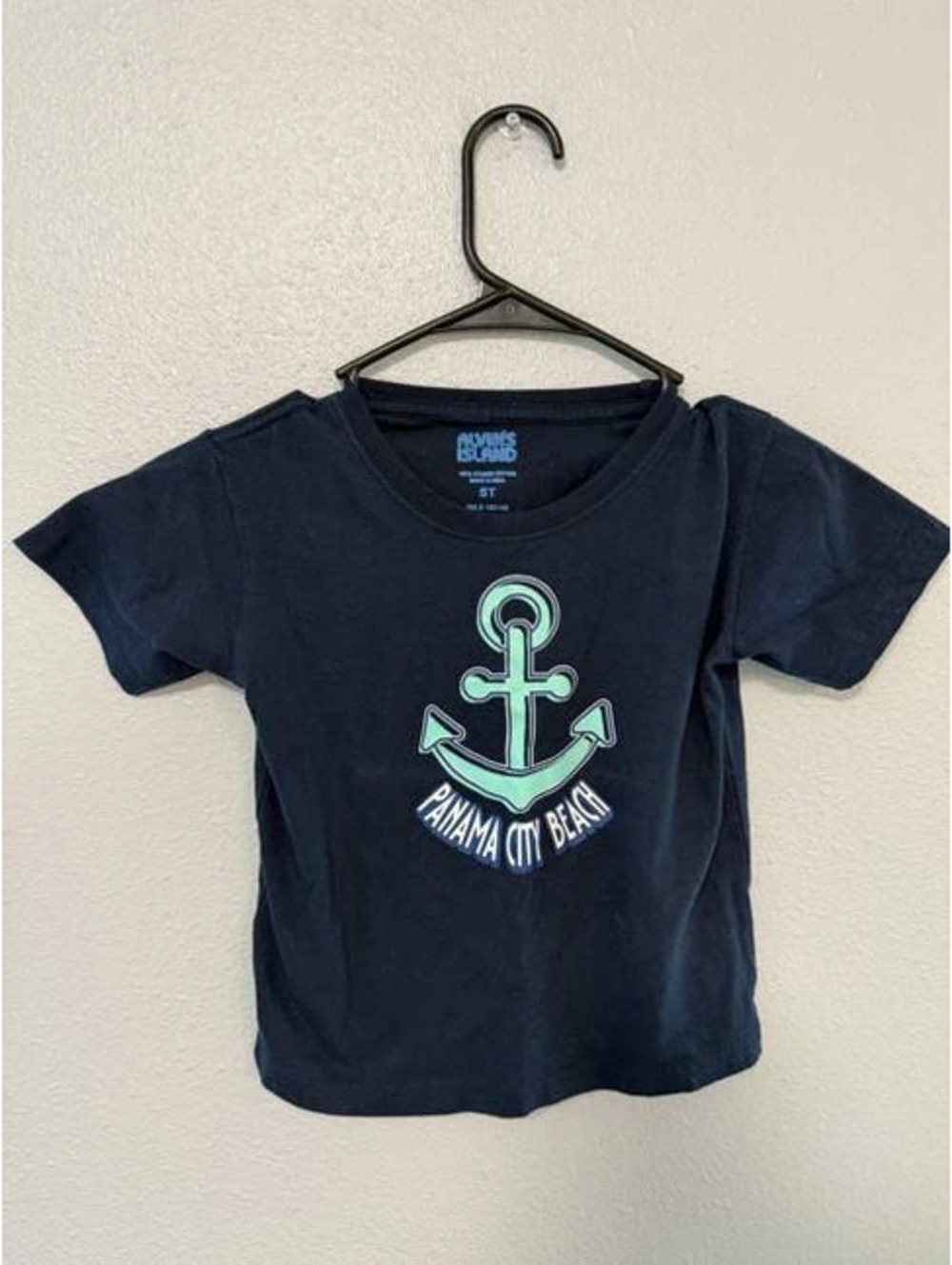 #6181 Navis Island Navy Anchor Graphic T-Shirt Kids 5T